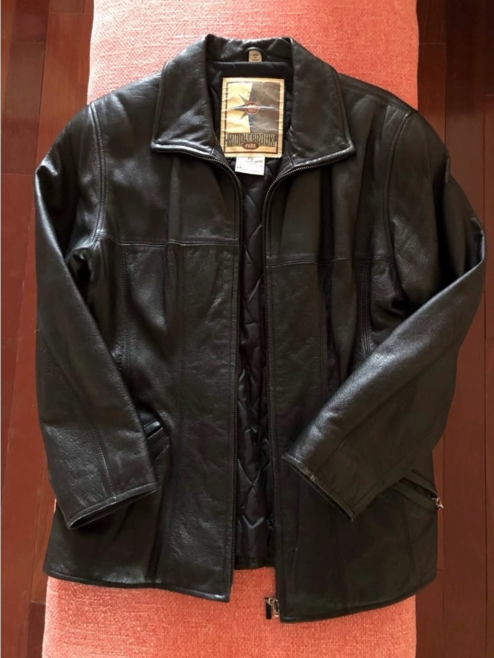 vintage women’s Leather Zip Jacket